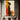 Minimalist Abstract Female Silhouette Painting Within the Light in Orange and Black
