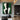 Abstract Minimalist Figurative Oil Painting in Green and Monochrome