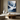 Abstract Mountain Oil Painting in Blue and White with Glacier-Inspired Composition