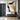 Modern abstract oil painting with gold leaf textures intersecting bold black geometric shapes and taupe grey accents on white linen canvas.