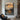 Abstract Oil Painting Twilight Reflection in Metallic Gold and Grey