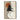 Abstract oriental landscape oil painting in minimal beige black and orange palette