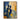 Abstract Palette Knife Painting with Human Figures in Blue and Yellow