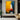Abstract Sailboat Canvas Painting in Fiery Yellow Red and Blue Vertical Composition