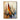Abstract Palette Knife Sailboat Oil Painting in Red Orange and Cream