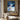Abstract Snow Landscape Oil Painting in Blue and White
