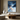 Abstract Snow Landscape Oil Painting in Blue and White