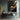 Abstract Textured Oil Painting in Black and Metallic Gold