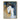 Abstract Textured Horse Canvas Wall Art in Blue and Gold