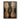 Abstract oil painting of symmetrical hourglass forms with woodgrain textures in beige and brown tones, transitioning to black gradient background.  