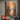 Hand-painted autumn forest impasto landscape in orange and blue