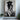 Hand-painted black and white oil painting of a woman in bikini with hat