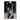 Hand-painted black and white nude woman oil painting with abstract background