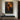 Abstract silhouette oil painting of woman in black with fiery orange background, expressive emotional hand-painted canvas wall art