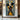 Cartoon Dog Canvas Art in Yellow and Blue Tones