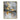 Metallic abstract cityscape painting with golden lights and water reflections