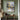 Metallic abstract cityscape painting with golden lights and water reflections