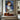Original Classical Oil Portrait of Smiling Girl in Blue with Vintage Charm