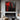 Crimson Rendezvous oil painting of elegant woman in red and black ambiance