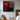 Crimson Rendezvous oil painting of elegant woman in red and black ambiance