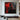 Crimson Rendezvous oil painting of elegant woman in red and black ambiance