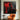 Crimson Rendezvous oil painting of elegant woman in red and black ambiance
