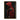 Hand-painted abstract oil painting of a warrior in red cloak and armor, dramatic figure portrait with dark background and gold accents