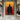 Dark Hero Abstract Portrait in Fiery Red and Yellow on Canvas