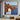 Dynamic Ribbon abstract landscape oil painting with desert tones and bold line design