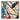 square colorful drip painting with red, blue, yellow, and black strokes in Pollock style