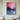 Original abstract oil painting "Ethereal Echoes" featuring dynamic strokes of vibrant pink and deep indigo blue, creating an atmospheric modern artwork.
