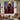 Bold Figurative Oil Painting of a Woman in Red Blue and Yellow Spotlight