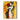 Abstract Figurative Canvas Art of Hugging Couple in Warm Yellow Tones