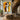 Abstract Figurative Canvas Art of Hugging Couple in Warm Yellow Tones
