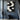 Abstract oil painting with flowing white textured lines on black background