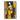 Original abstract cubist portrait of a woman in yellow and earth tones, hand-painted with geometric forms and expressive black linework