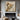 Hand-painted lion cub portrait oil painting with expressive palette knife strokes in neutral tones