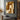 Geometric Abstract Modern Oil Painting in Warm Beige and Amber Brown