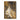 Abstract oil painting of ethereal woman in white dress with gold accents, emotional silhouette canvas wall art