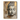 hand-painted oil portrait of Buddha face with golden background in wabi sabi style, peaceful vertical wall art for zen and mindful spaces