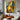 modern cubist oil painting of abstract female figure in golden yellow and blue tones