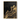 Abstract oil painting of flowing golden waves with metallic texture, crashing against a stark black canvas background, minimalist seascape with dynamic brushstrokes.