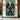 Graffiti Style Dog Portrait in Blue Yellow and Black