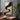 Large Minimalist Hand-Painted Oil Wall Art in Black and Beige