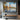 London Cityscape Oil Painting Featuring Big Ben and the Thames River in Blue and Gold