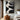 Minimalist abstract oil painting in black and white with fluid curves