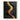 Minimalist Black and Gold Curved Line Painting with Textured Abstract Design