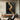 Minimalist Black and Gold Curved Line Painting with Textured Abstract Design