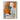Modern Minimalist Figurative Canvas Painting in Burnt Orange and Greige