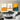 Minimalist Triptych Wall Art with Blue Figures and Orange Background